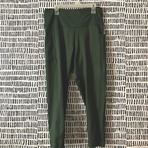 Olive Green 3/4 Bally Total Fitness Leggings